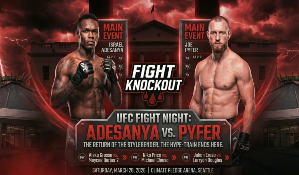 How to Watch Adesanya vs Pyfer Tonight: Global Schedule &...